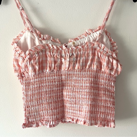 Forever 21 Gingham Pink Crop Tank Top - Picture 4 of 6